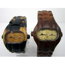 Hlw046 OEM Men′s and Women′s Wooden Watch Bamboo Watch High Quality Wrist Watch